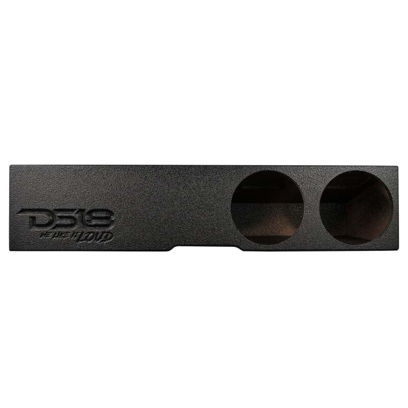 DS18 2x 10in Forward Firing Underseat Ported Box Subwoofer Enclosure- Black Spray Liner Paint Finish