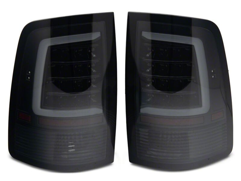 Raxiom 09-18 Dodge RAM 1500 Axial Series LED Tail Lights- Black Housing- Smoked Lens