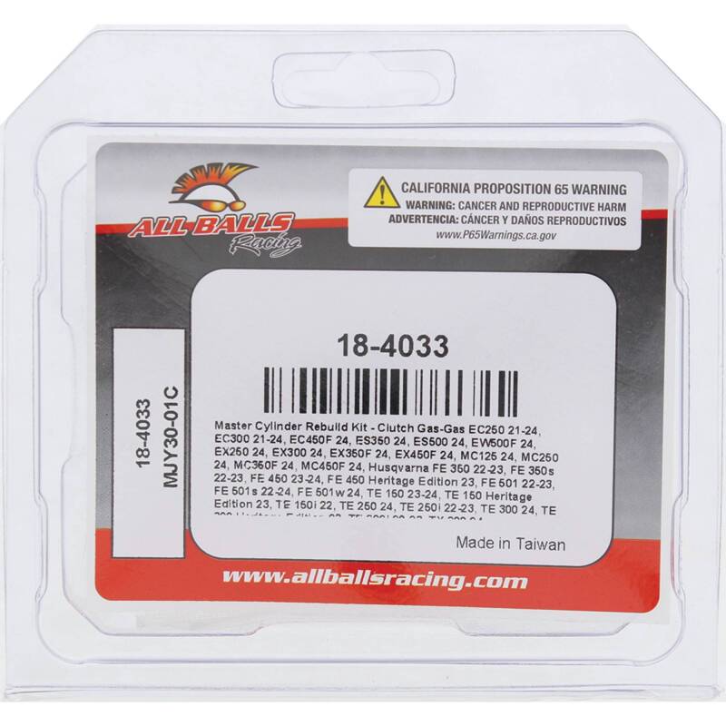 All Balls Racing Master Cylinder Rebuild Kit