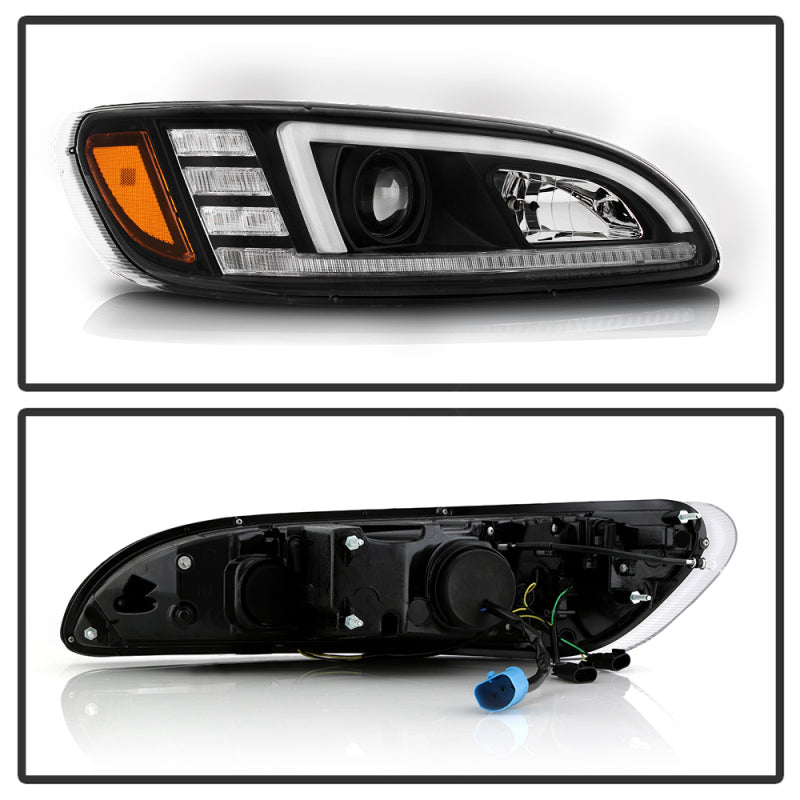Spyder 08-19 Peterbilt 325 Passenger Side Projector Headlights - Black (PRO-YD-PB38600-R-BK)