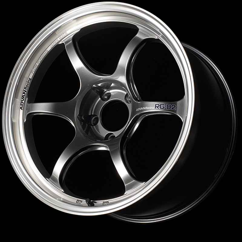 Advan RG-D2 17x7.5 / +35 Offset / 4x98 / 58mm Bore / Machining and Racing Hyper Black