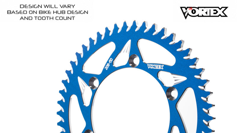 Vortex Racing 47 Tooth 520 Rear Sprocket - Blue
