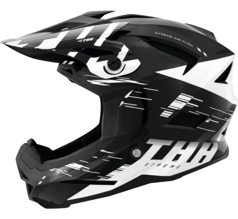 THH Helmets T-42 BMX Xtreme  Black/White Youth - Medium