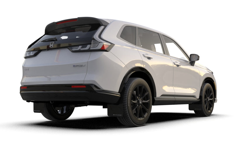 Rally Armor 23-26 Honda CR-V Black Mud Flap - Metallic Black Logo