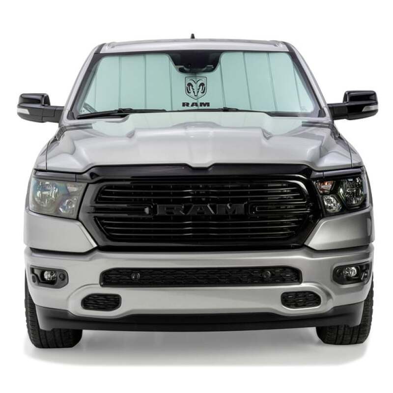 Covercraft 19-24 PU Ram 1500 5W RVM Sensor UVS100 Custom Sunscreen with Ram Vertical logo