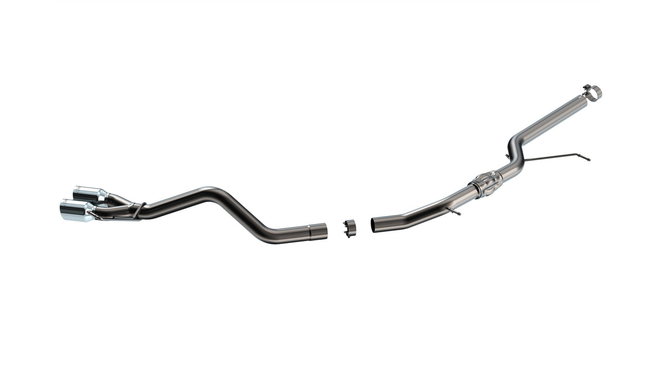 BORLA 140948 Exhaust system Cat-back S-Type 2.50" D S RD RL AC S Tip: 3.50" RD X 6.00" Chrome for FORD Maverick Tremor 2023-2024 Photo-1 