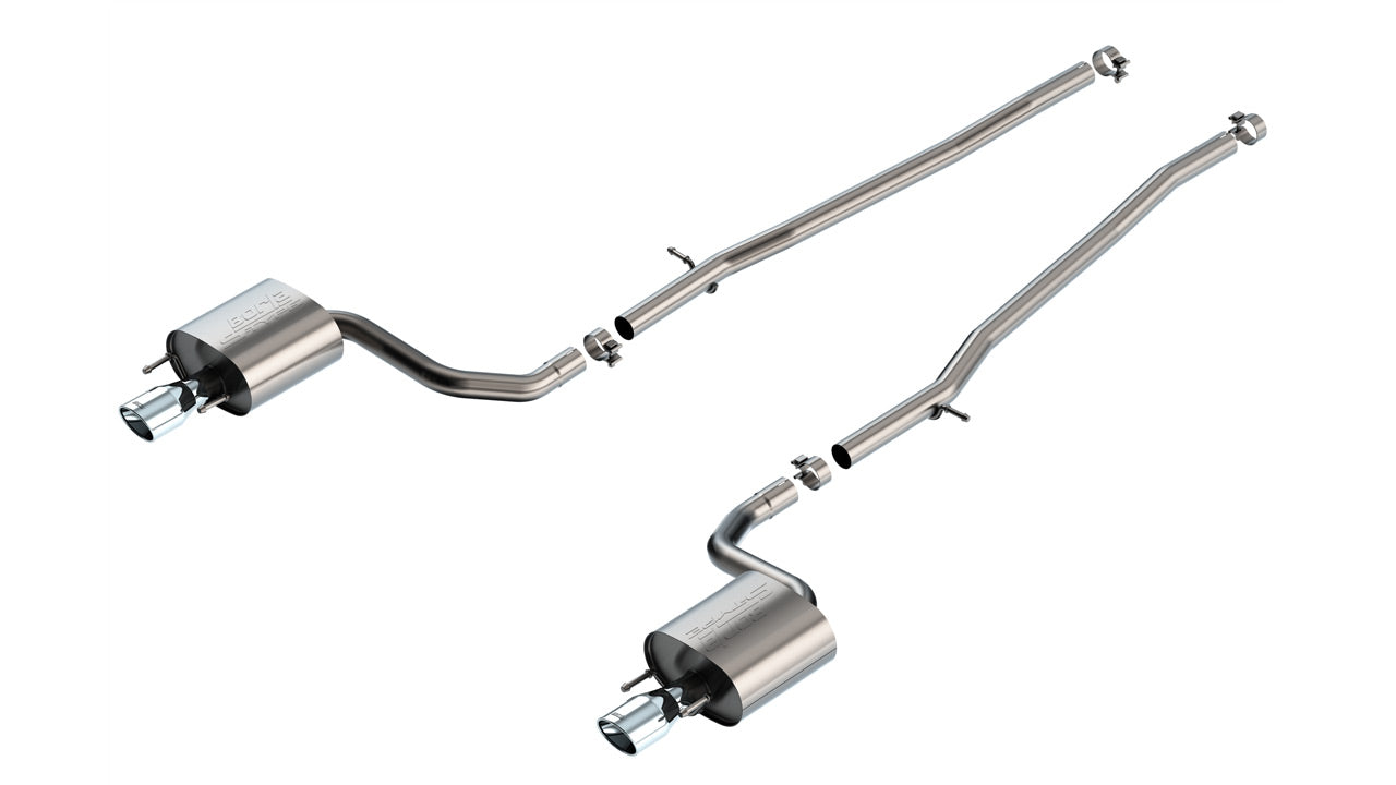 BORLA 140956 Exhaust system Cat-Back S-Type 2.25" S OV RL AC SR TIP: 4.25" X 3.50" OV X 6.95" Polished T-304 Stainless Steel for LEXUS IS200T 2016-2017 /IS300 2018-2024 Photo-1 