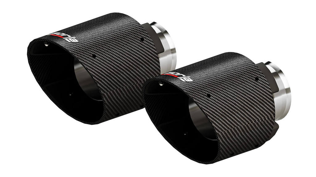 BORLA 60729CFBA Exhaust optional tips (pair) - 5" OUTLET CARBON FIBER BLACK ANODIZED for CHRYSLER 300C 2023/ DODGE CHARGER '15-'24 Photo-1 