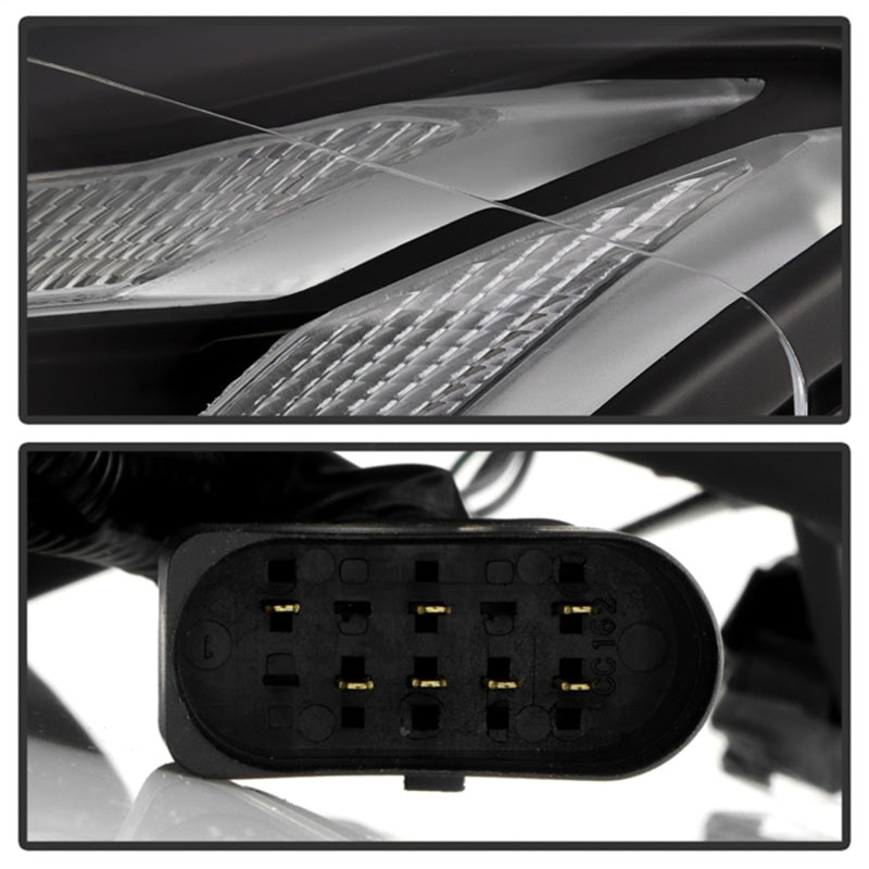 Spyder 18-21 VW Golf Halogen Model Only High-Power LED Headlights - Black (PRO-YD-VG17HALAP-SBGR-BK)