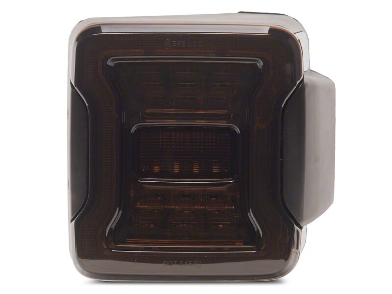 Raxiom 07-18 Jeep Wrangler JK Axial Series JL Style LED Tail Lights- Black Housing- Smoked Lens