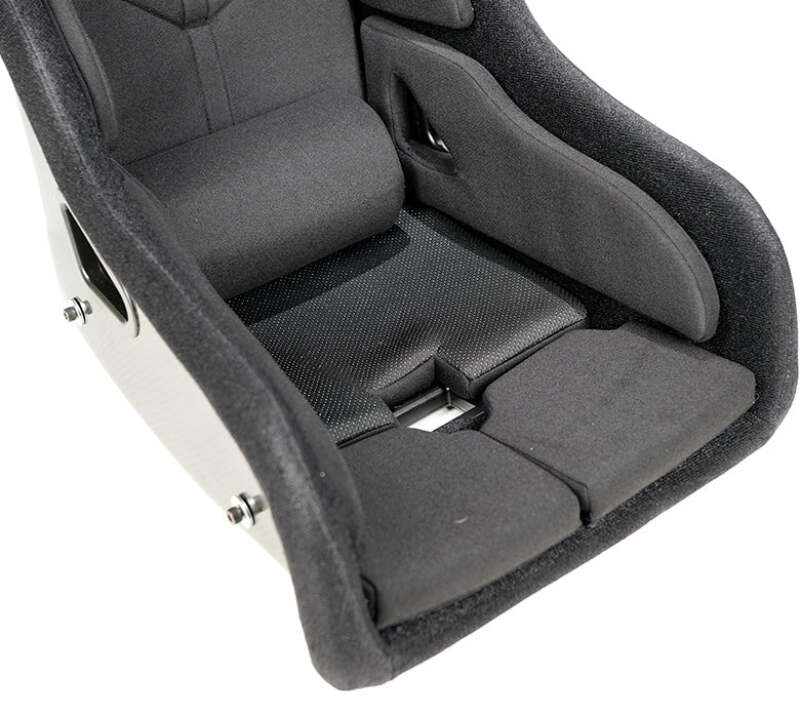 NRG FIA Competition Seat w/ Head Containment & Comp Fabric FIA Velcro Paddings - Thin Cushion (Blk)