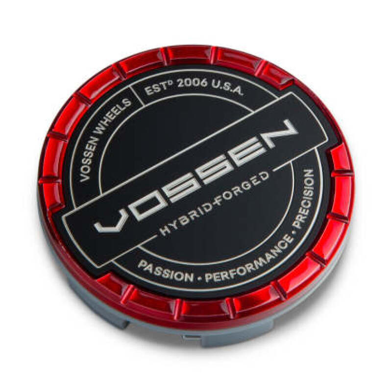 Vossen Billet Sport Cap 1.0 - Large - Hybrid Forged - Transparent Red