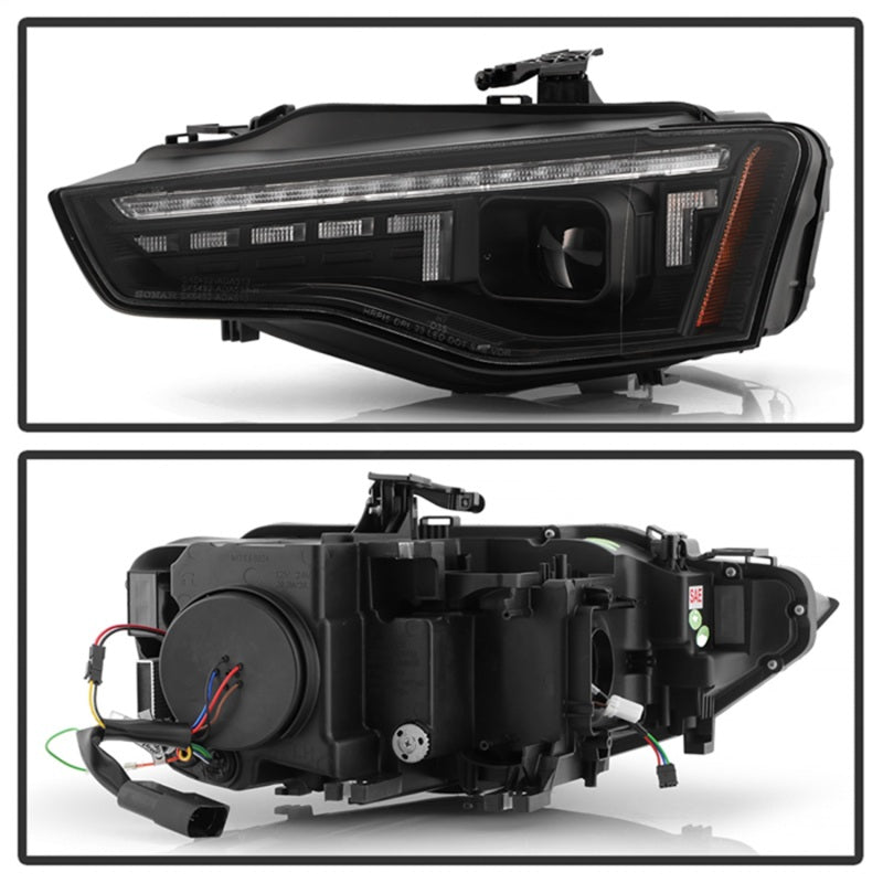 Spyder 13-17 Audi A5 HID Model Only Projector Headlights - Black (PRO-YD-AA513HIDSI-SEQGR-BK)