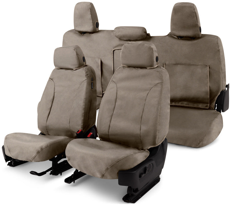 Covercraft 16-26 Ford Transit Enduro Waterproof SeatSaver Custom Front Row Seat Covers-Taupe