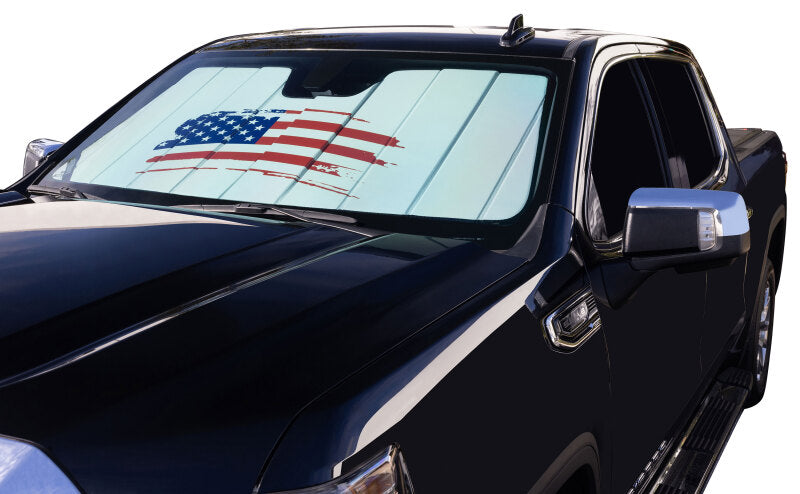Covercraft 25-26 Mercedes-Benz Sprinter American Flag UVS100 Premier Custom Sunscreen-Centered Logo