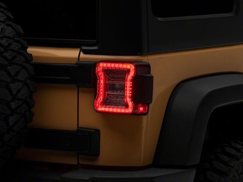 Raxiom 07-18 Jeep Wrangler JK LED Tail Lights- Clear Housing- Clear Lens