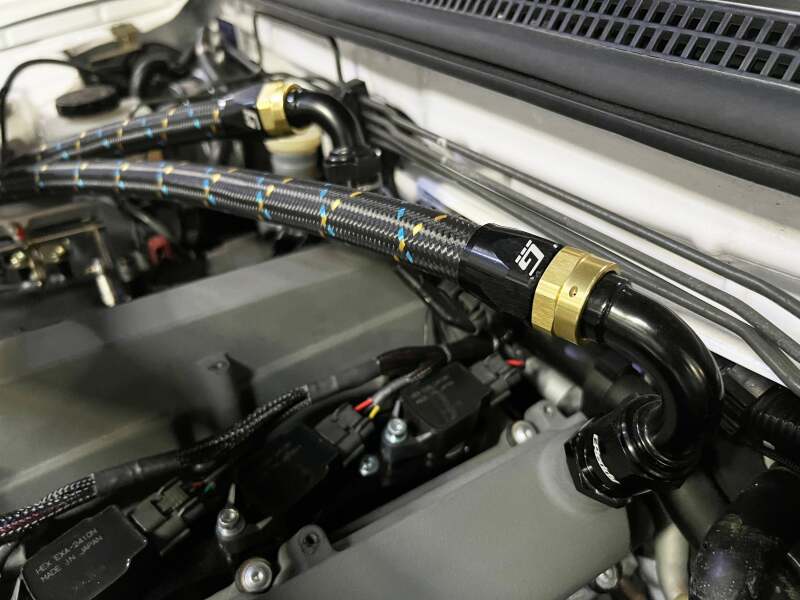 GReddy AN04 150 DEGREE HOSE END SWIVEL BLACK/GOLD ANODIZED