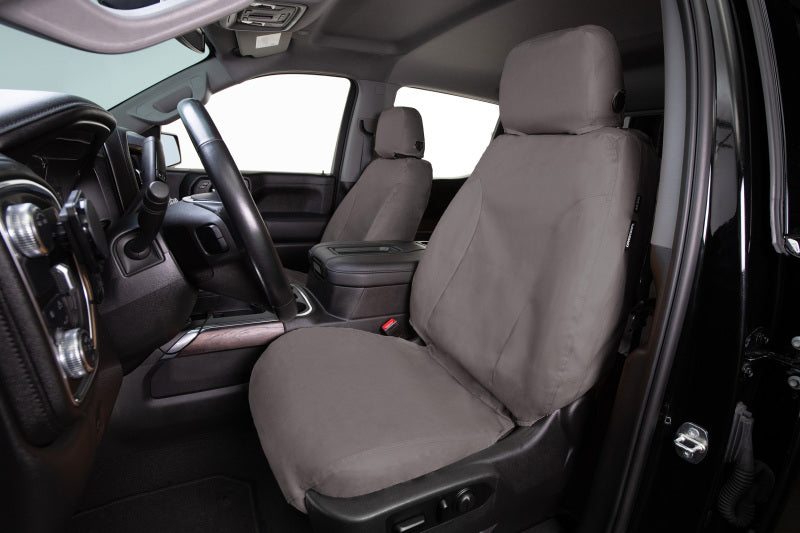 Covercraft 15-21 Ford Transit Polycotton SeatSaver Custom Third Row Seat Covers-Misty Grey