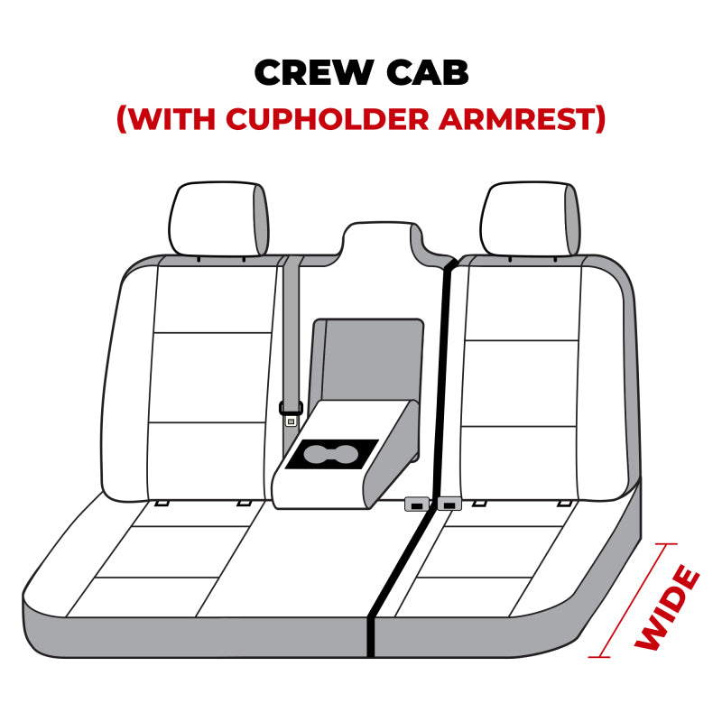Covercraft 19-24 Dodge Ram 1500 Waterproof Polyester SeatSaver Custom Second Row Seat Covers - Grey