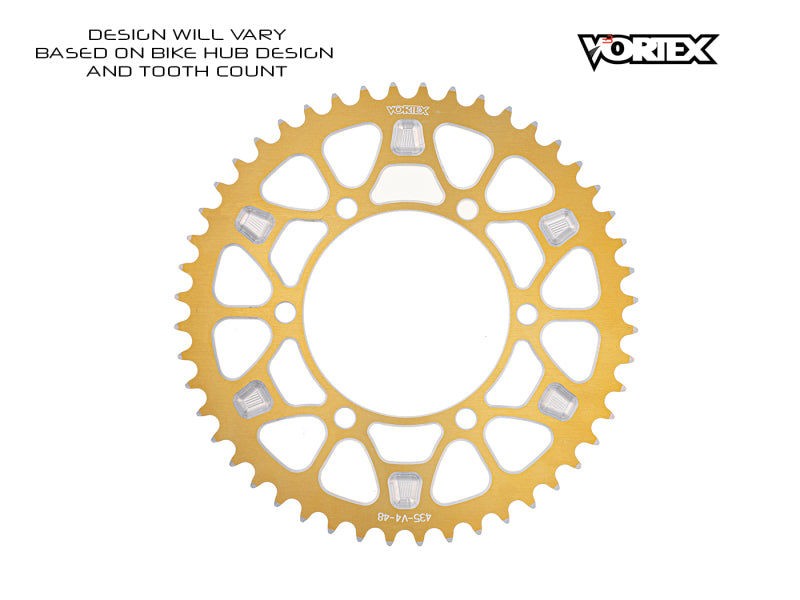 Vortex Racing V4 40 Tooth 530 Rear Sprocket - Gold