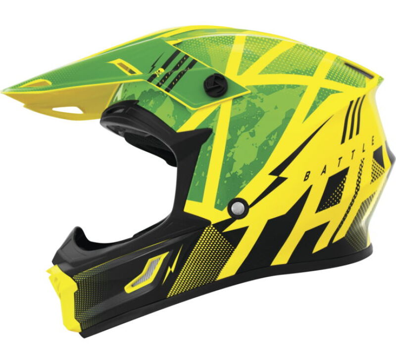 THH Helmets T710XR Battle Green/Black Youth - Small