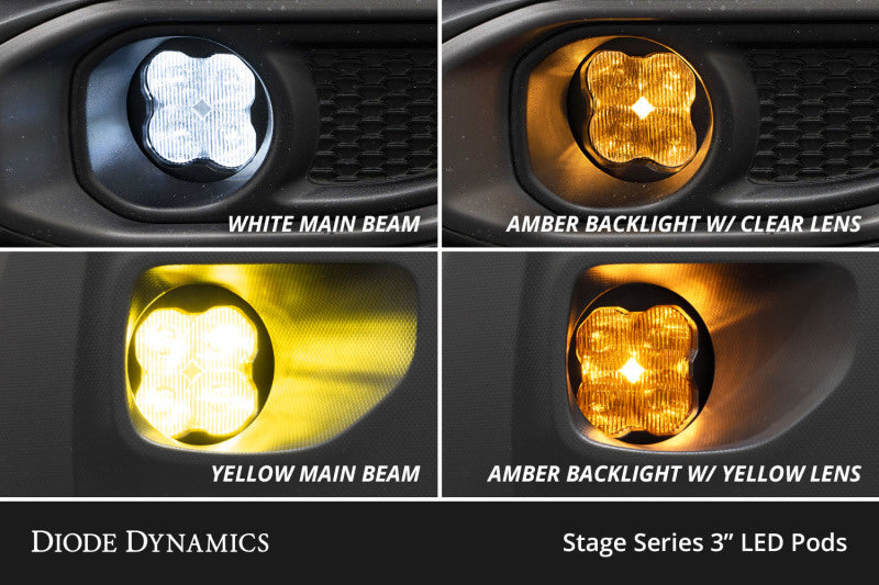Diode Dynamics 02-08 Dodge Ram 1500/2500/3500 SS3 Fog Light Kit - Yellow Max