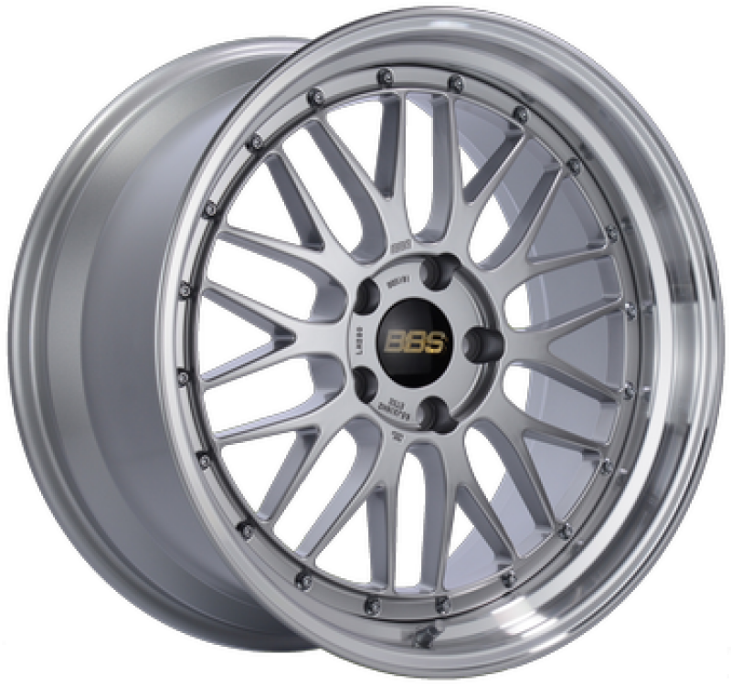 BBS LM 18x8.5 5x112 ET35 Diamond Silver Center Diamond Cut Lip Wheel - 82mm PFS Required