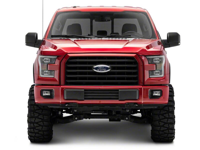 Raxiom 15-17 Ford F-150 LED Projector Headlights with LED Amber DRL- Black Housing- Clear Lens