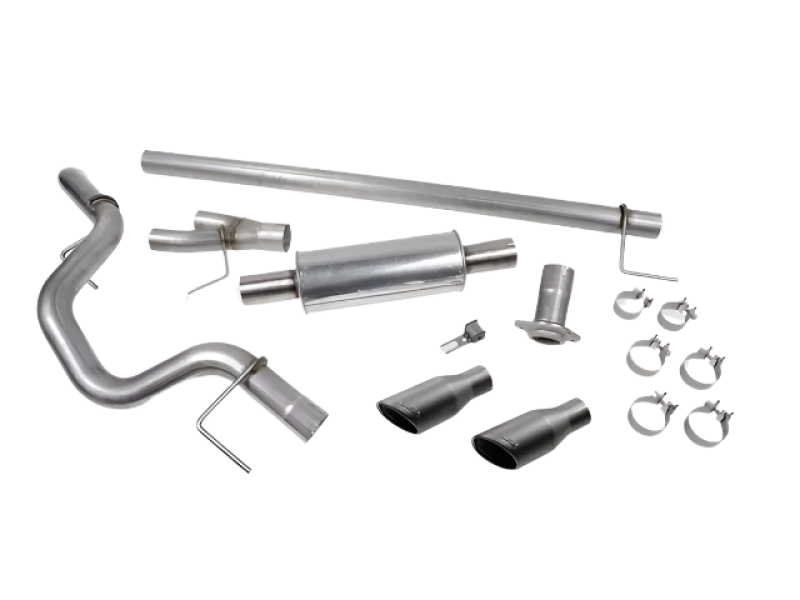 Roush 15-20 F-150 5.0L/3.5L/2.7L Black Tip Cat Back Exhaust