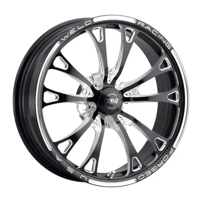 Weld V-Series 1-Piece 17x4.5 / 5x4.75 BP / 2.25in BS Gloss Black Milled Wheel