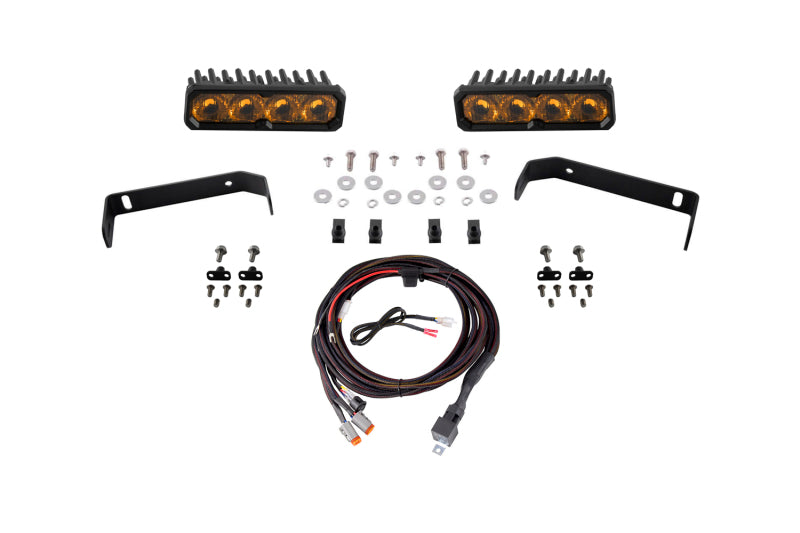 Diode Dynamics 2019-2021 Ford Ranger SS6 Sport LED Kit Yellow Driving 3000K