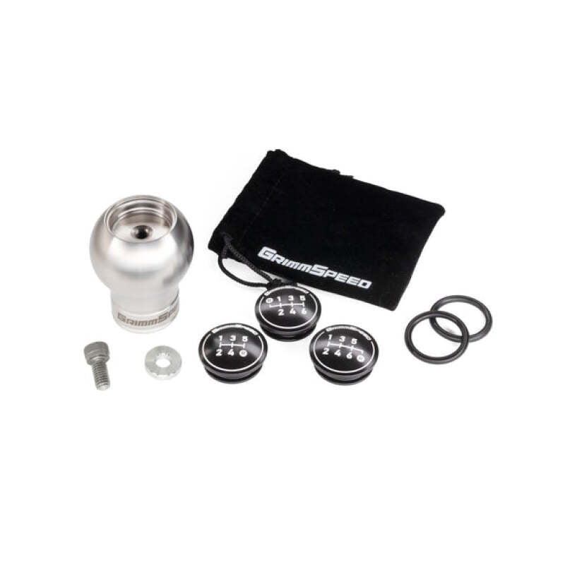 GrimmSpeed Swap-Top Weighted Bulb Shift Knob - Stainless Steel