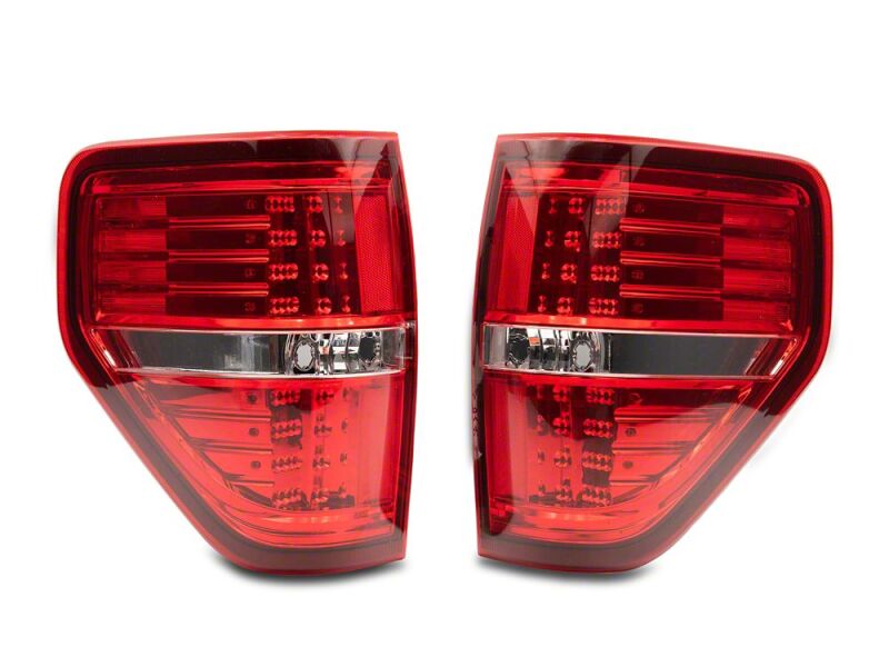 Raxiom 09-14 Ford F-150 Styleside LED Tail Lights- Chrome Housing- Red/Clear Lens