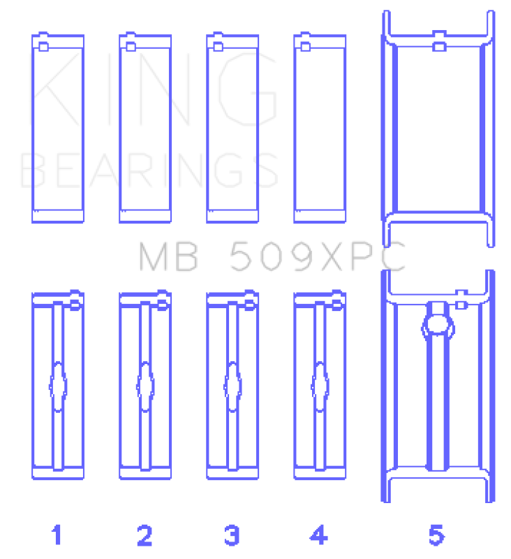 King Engine Bearings Chevrolet 400 V8 Coated Performance Rod Bearing Set