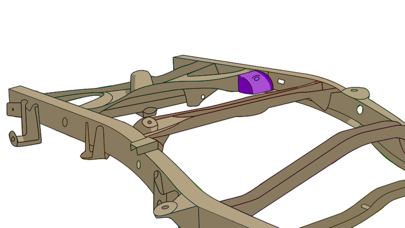 Rust Buster 2000-2006 Toyota Tundra Left Rear Frame Shock Mount