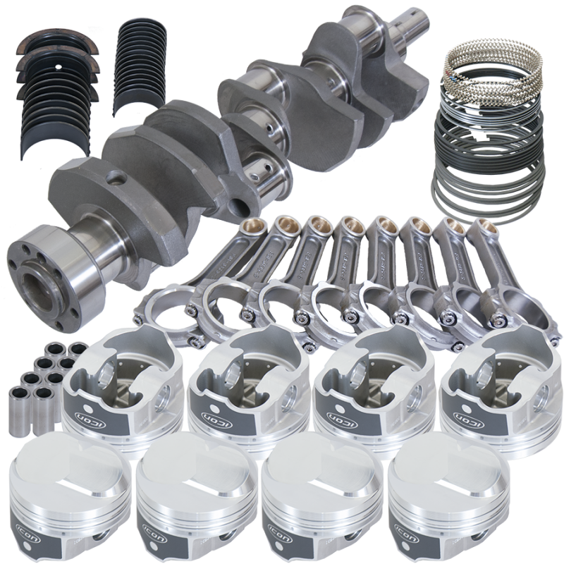 Eagle Chevy 454 1Pc 4.000in Crank 6.135in I-Beam Rods 43cc Dome 4.320in Pistons Rotating Assembly