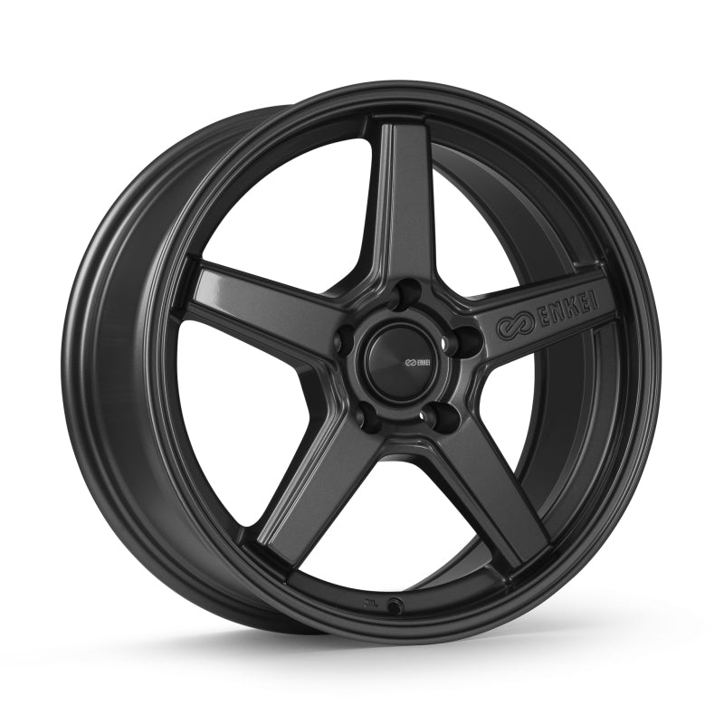 Enkei Quasar 18x8in / 5x114.3 BP / 45mm Offset / 72.6mm Bore - Gloss Gunmetal Wheel