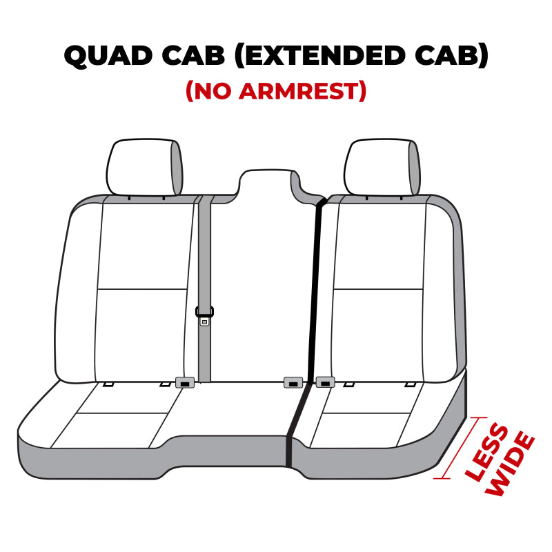 Covercraft 19-23 Dodge RAM 1500 Carhartt Super Dux SeatSaver Custom Second Row Seat Covers - Black