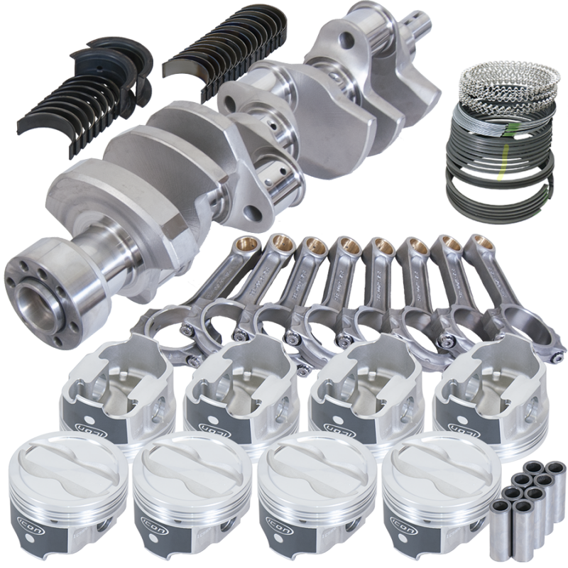 Eagle Chevy LT1 350 1Pc 3.750in Crank 5.700in I-Beam Rods -18cc 4.040in Pistons Rotating Assembly