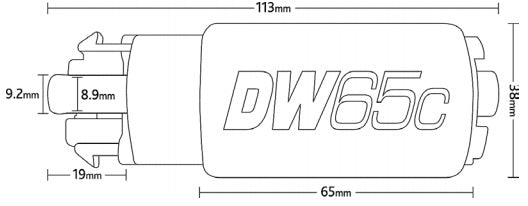 DEATSCHWERKS 9-651-1017 DW65C series, 265lph compact fuel pump (in-tank) without mounting clips w/I Photo-2 