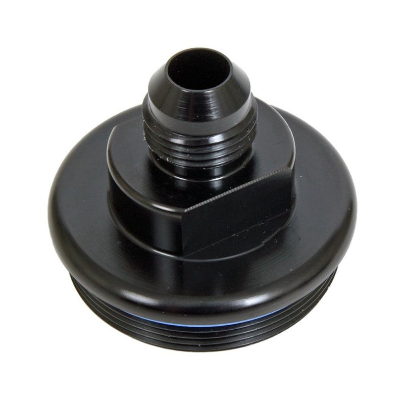 FUELAB 108020101-5 Fuel Filter Outlet Cap 6AN, Black Photo-1 