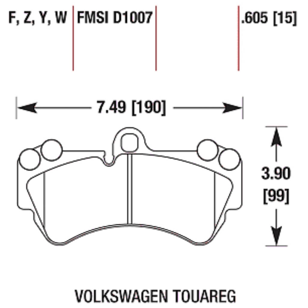 HAWK HB512F.605 Front Brake Pads HPS for VW Touareg 2002-2010 / PORSCHE Cayenne 2002-2010 Photo-4 