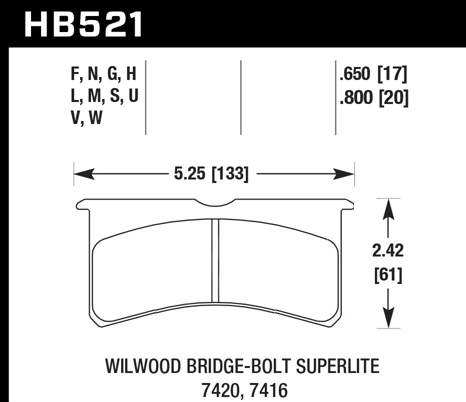 HAWK HB521D.650 Brake Pads ER-1 Endurance Racing Photo-2 