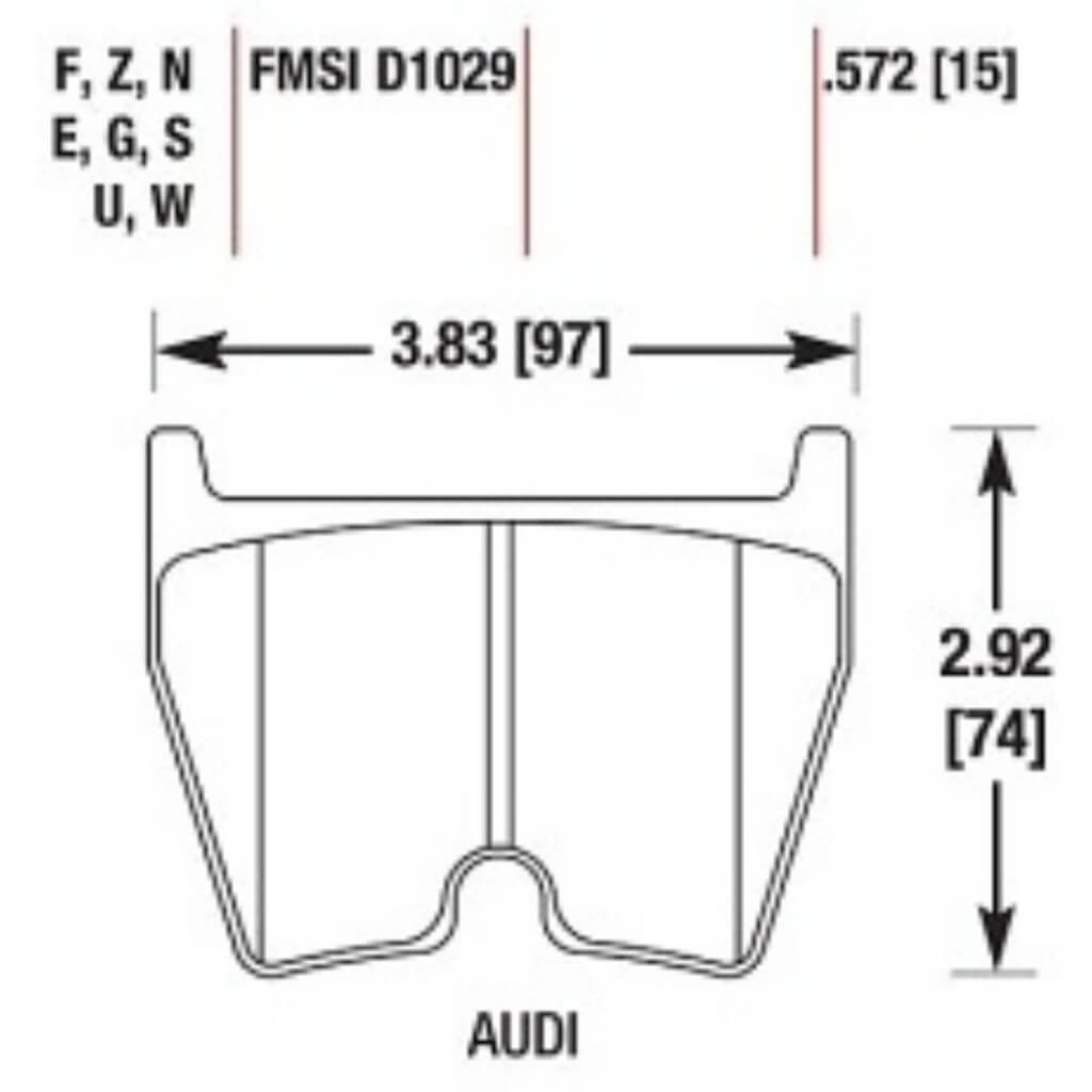 HAWK HB609F.572 Front Brake Pads HPS for AUDI RS6 / R8 Photo-5 