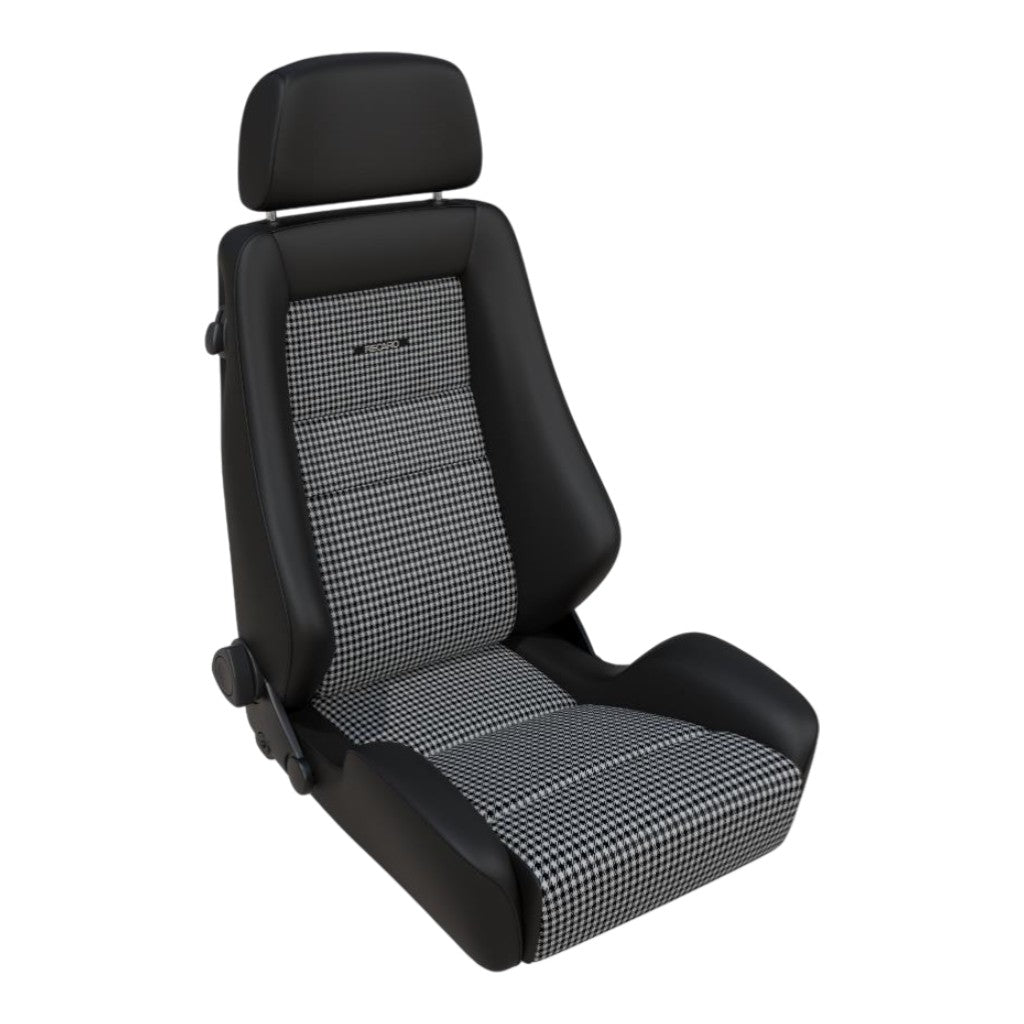 RECARO 088.00.0B25 Seat Classic LX, Leather Black / Pepita  Photo-0