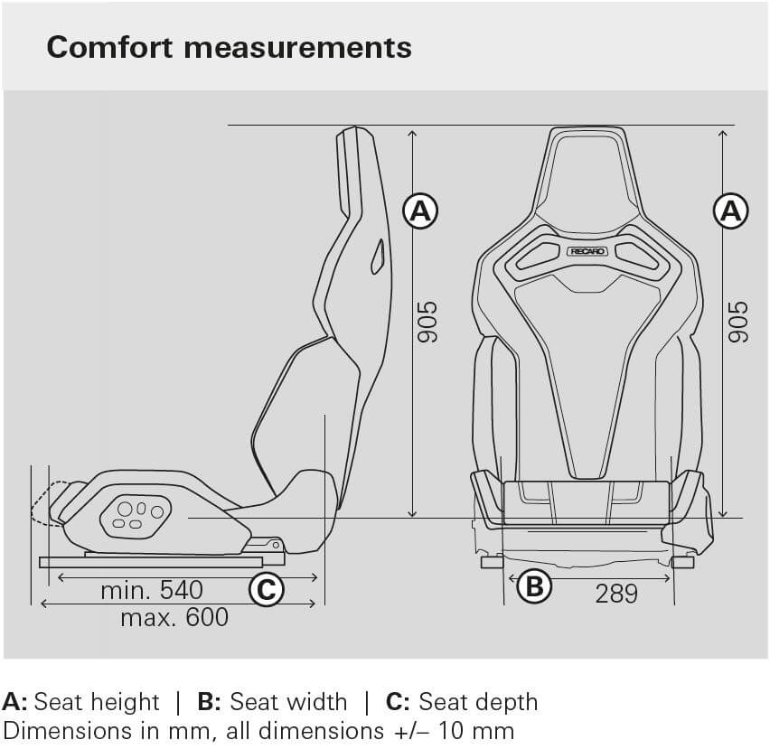 RECARO 653.000.1B49 Left Seat Sport C, 5 Doors, Leather White/Dinamica Black  Photo-2