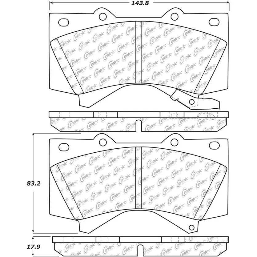 STOPTECH 105.13030 Ceramic Brake pads (front) for TOYOTA Land Cruiser 200, LEXUS LX570 Photo-5 