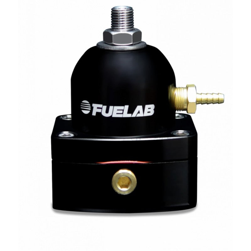FUELAB 53501-1 Mini Fuel Pressure Regulator EFI (25-90 psi, 6AN-In, 6AN-Out) Black Photo-1 