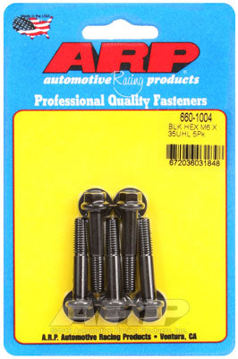 ARP 660-1004 Metric Thread Bolt Kit M6 x 1.00 x 35 hex black oxide bolts Photo-1 