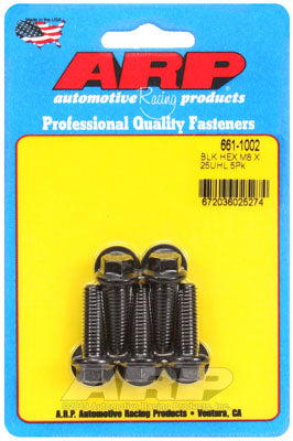 ARP 661-1002 Metric Thread Bolt Kit M8 x 1.25 x 25mm hex black oxide bolts Photo-1 